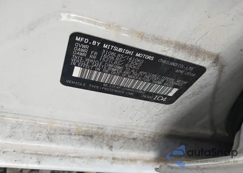 2017 Mitsubishi Mirage G4 Se from USA, damaged, VIN ML32F4FJ2HH003982